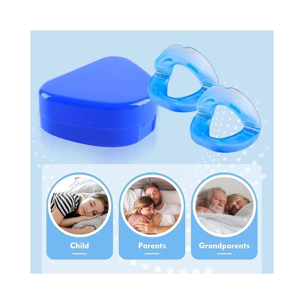 Close up of soft silicone anti snore mouthpiece