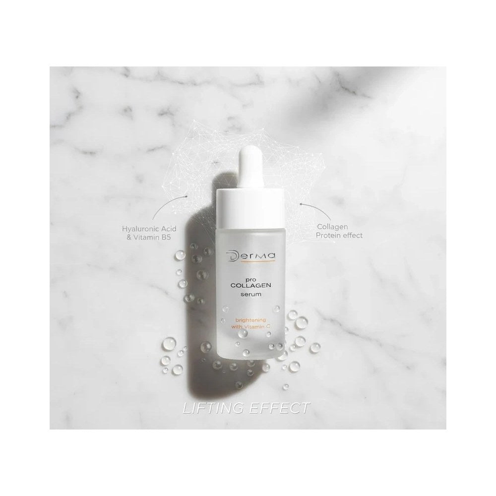 Dropper applying collagen serum to skin