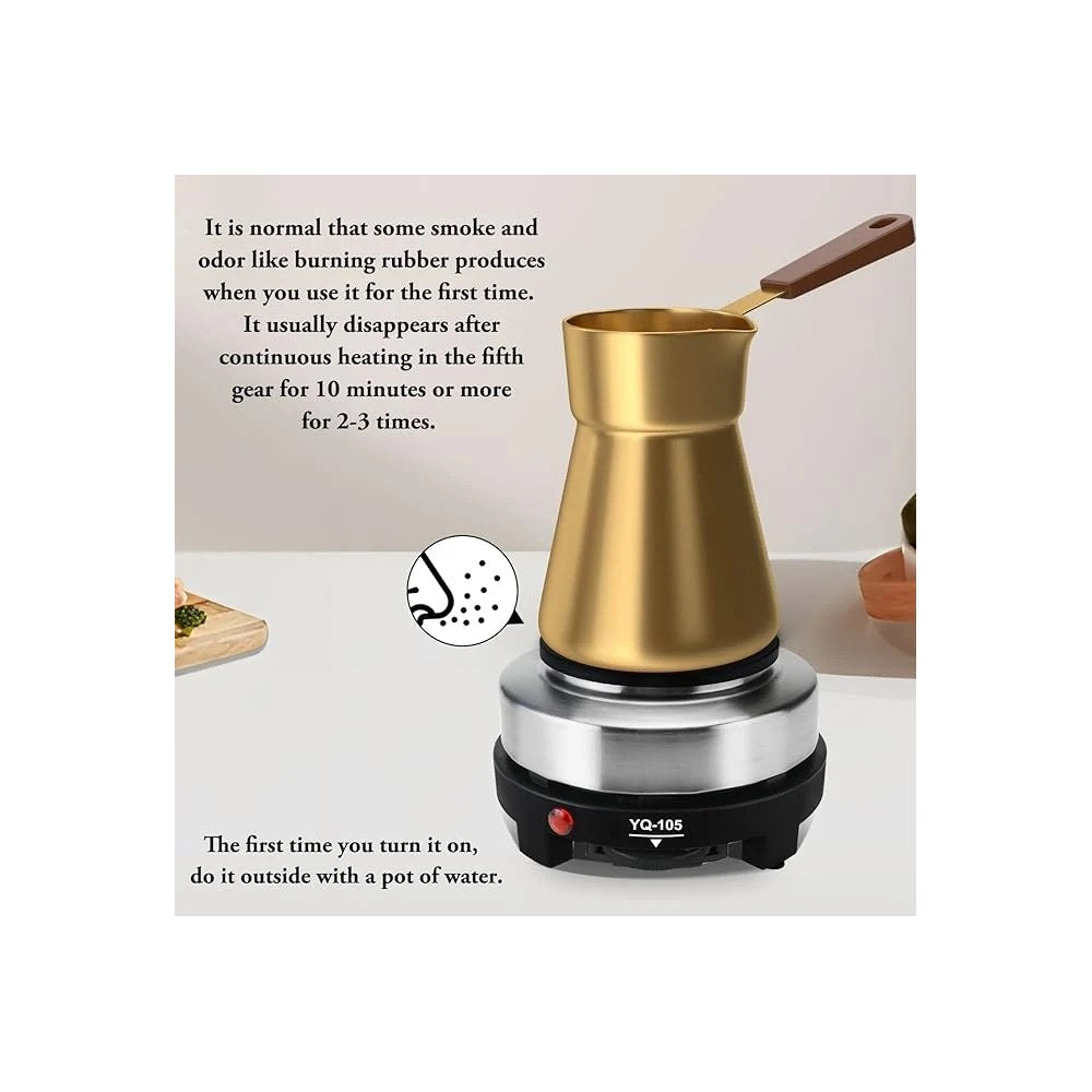 Hot plate dimensions, 9.6cm plate and 13.9cm base
