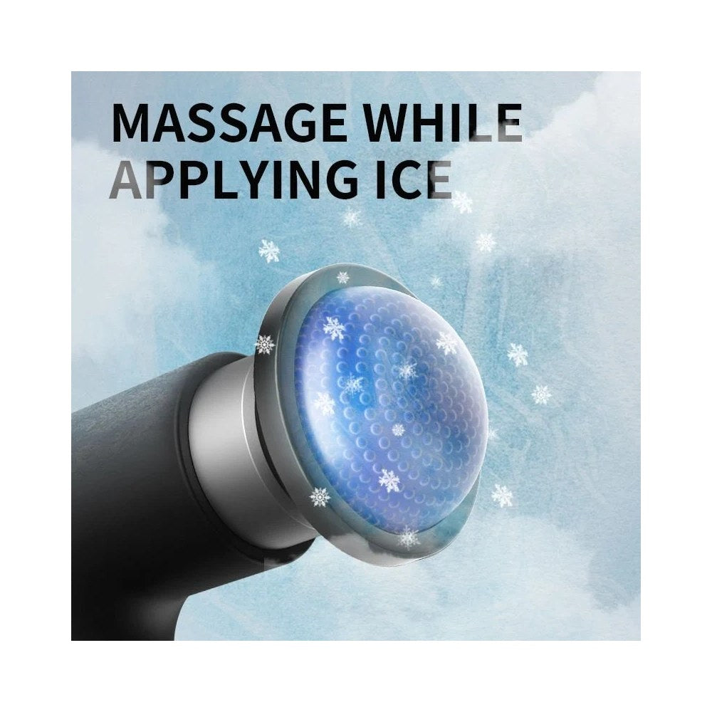 Muscle massage gun with four interchangeable heads