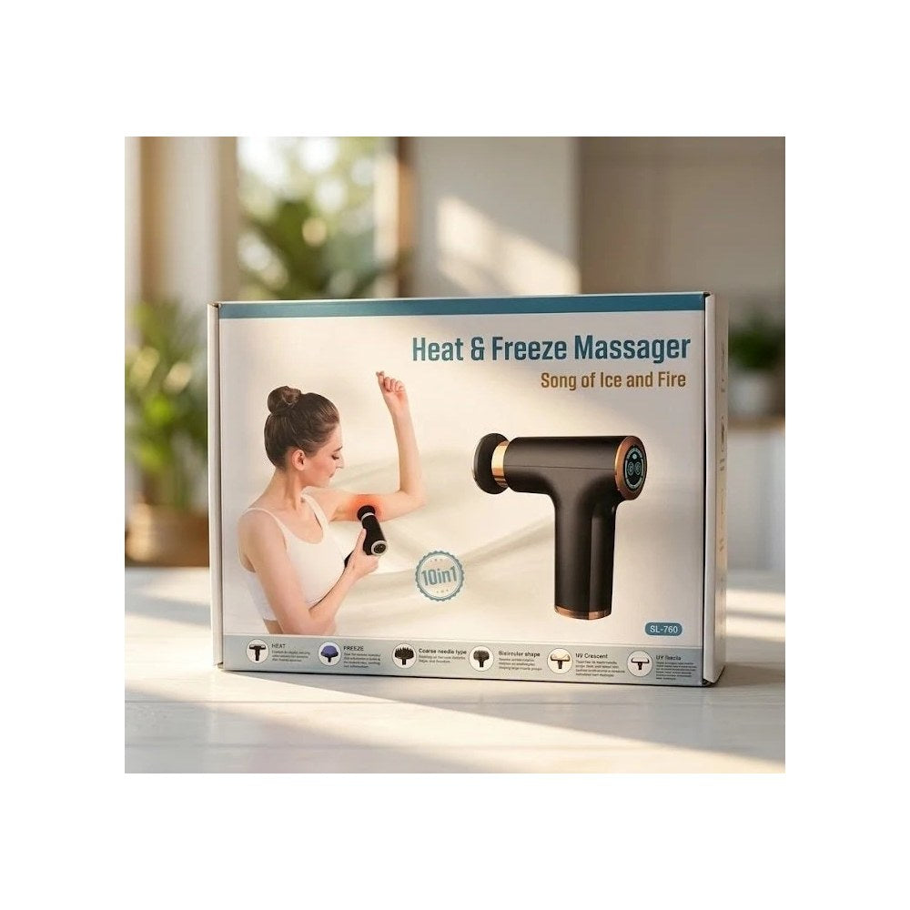 Massage gun attachments laid out