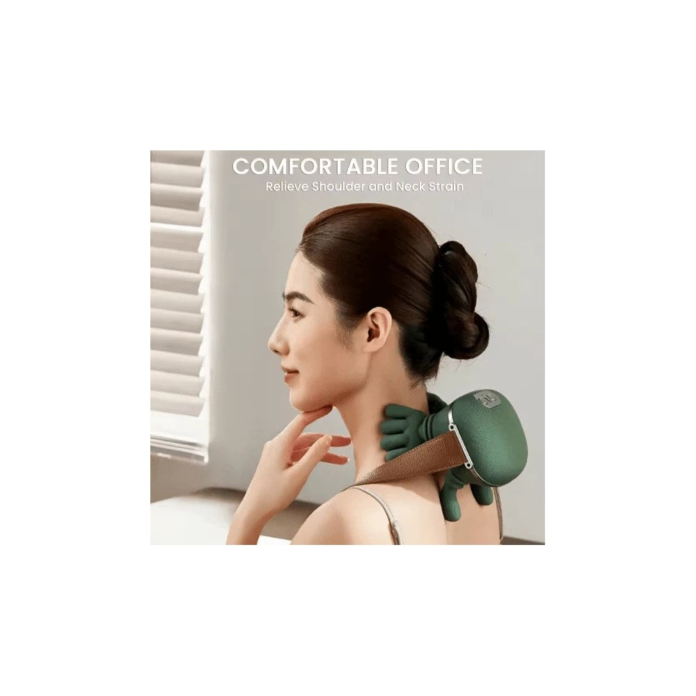 Neck massager dual-palm kneading mechanism